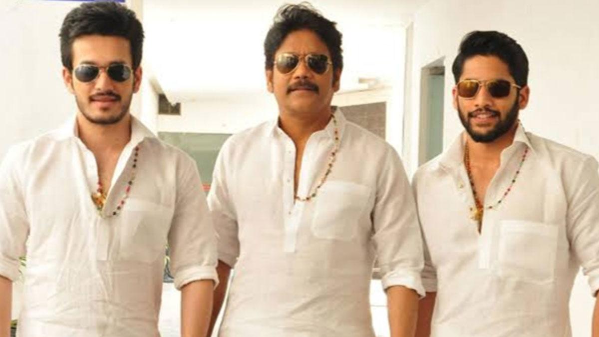 नागार्जुन, अखिल अक्किनेनी और नागा चैतन्य (क्रेडिट: सोशल मीडिया)