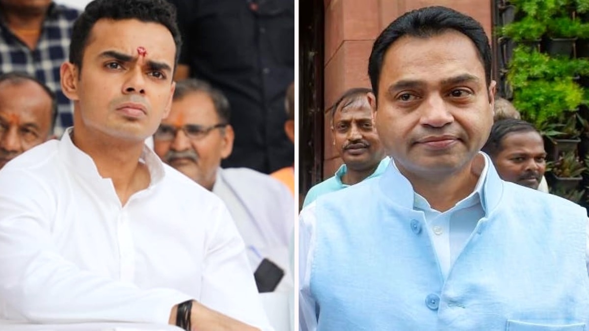 बाएं से कार्तिकेय सिंह चौहान और नकुलनाथ. (फाइल फोटो)