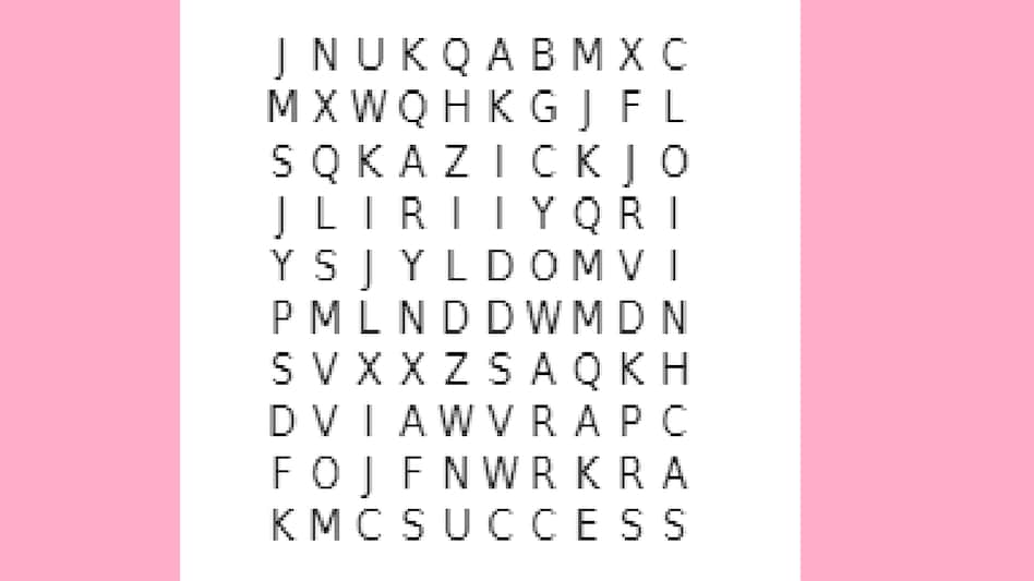 Puzzle Test: इस क्रॉसवर्ड में ढूंढ पाएंगे SUCCESS? 10 सेकेंड में पूरा Puzzle Test: इस क्रॉसवर्ड में ढूंढ पाएंगे SUCCESS? 10 सेकेंड में पूरा