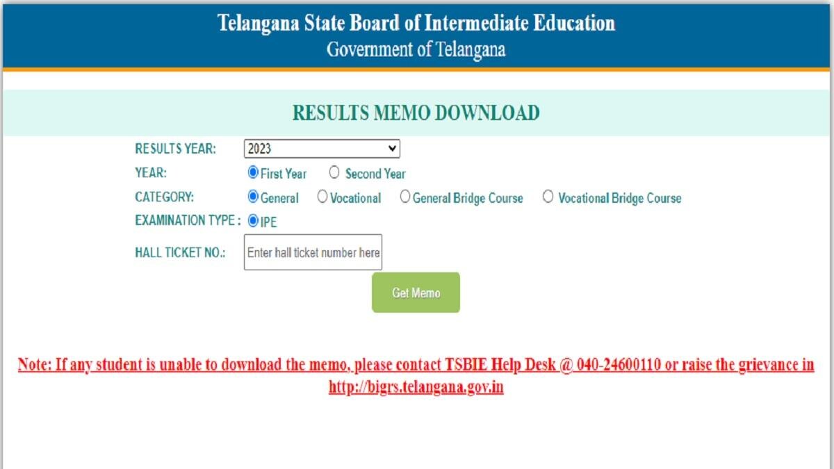 TS Inter Result 2023 Out