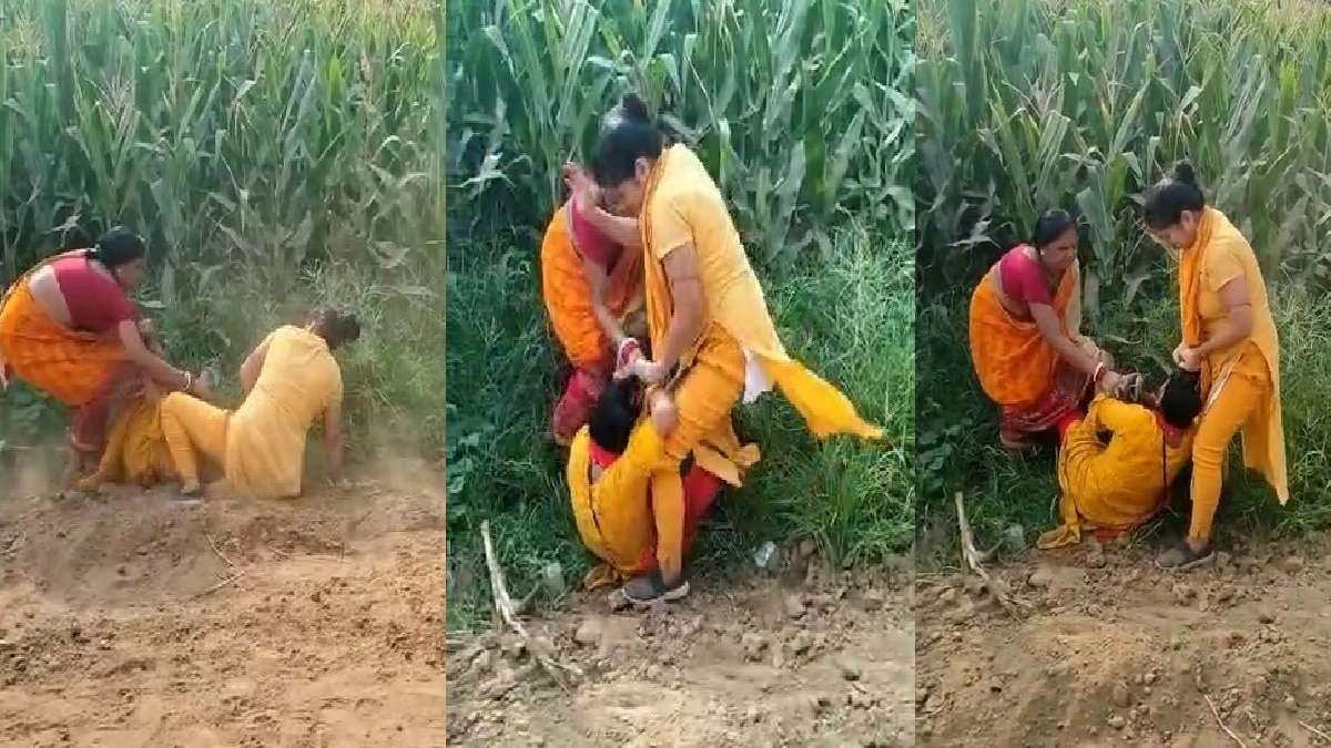 महिला टीचर्स के बीच मारपीट (वीडियो ग्रैब).