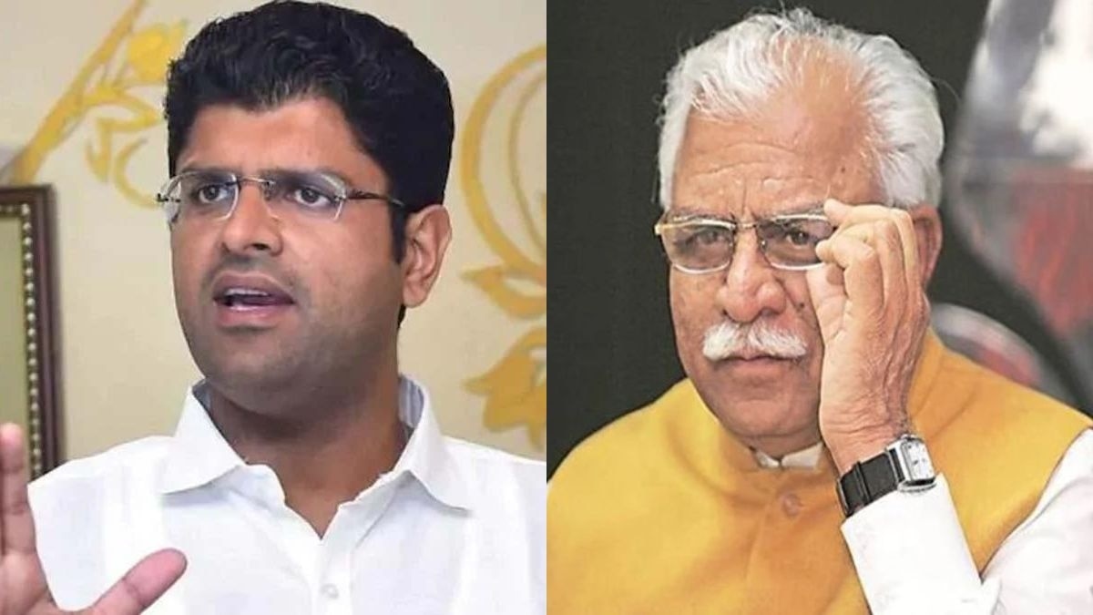 डिप्टी सीएम दुष्यंत चौटाला, सीएम मनोहर लाल खट्टर (फाइल फोटो)