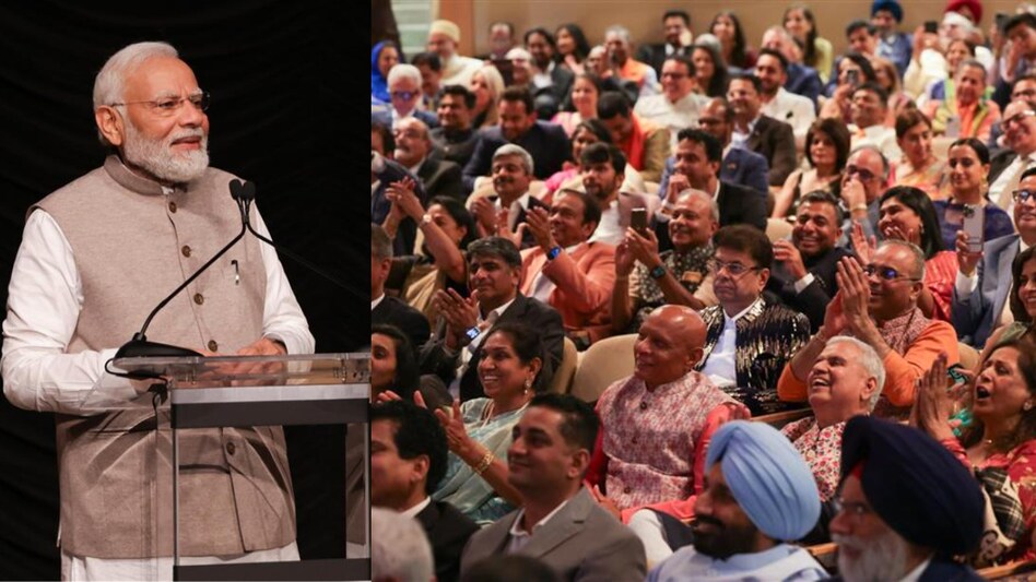 modi h1bvisa भारतीय समुदाय को संबोधित करते हुए पीएम मोदी