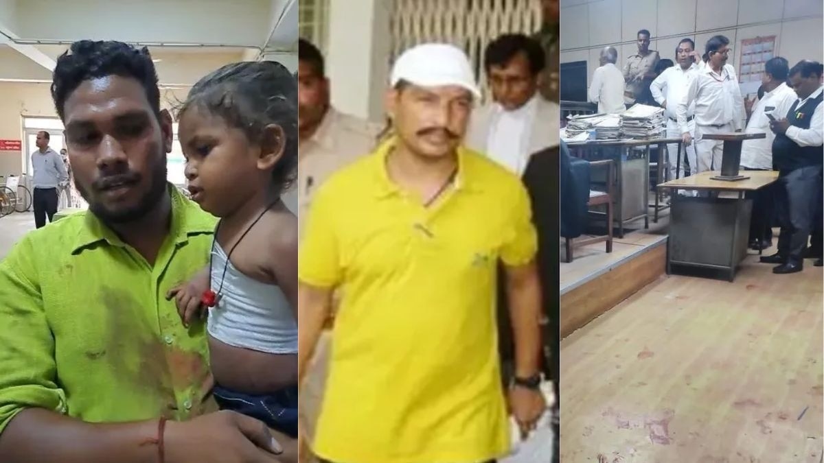 लखनऊ कोर्ट में चली गोली से बच्ची घायल.