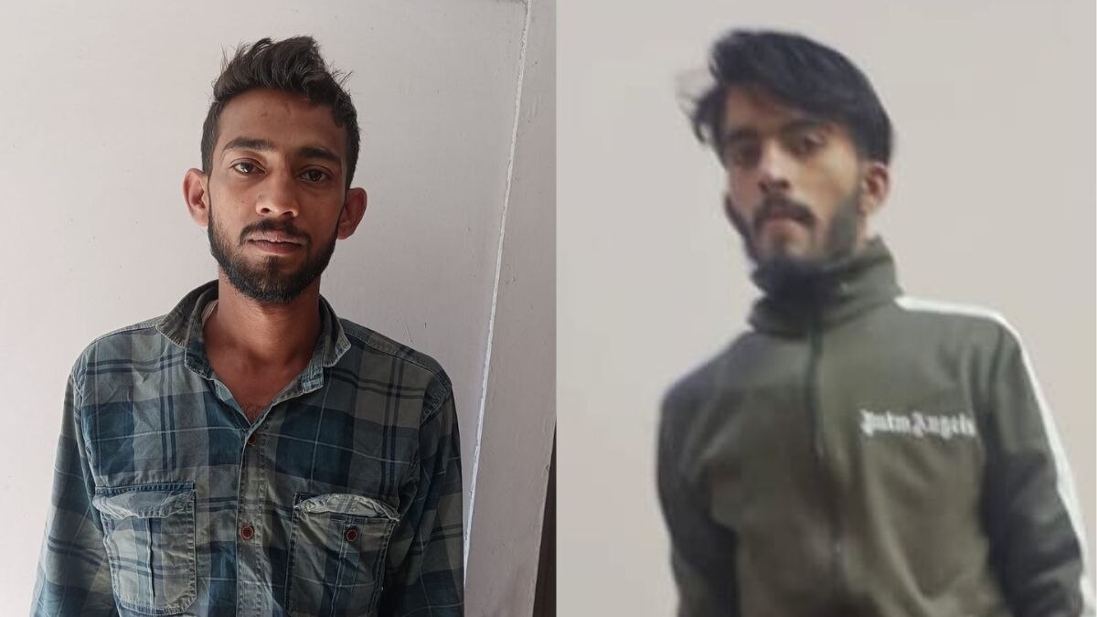 पुलिस की गिरफ्त में हमलावर.