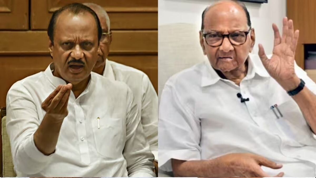 महाराष्ट्र के उपमुख्यमंत्री अजित पवार, एनसीपी चीफ शरद पवार (फाइल फोटो)