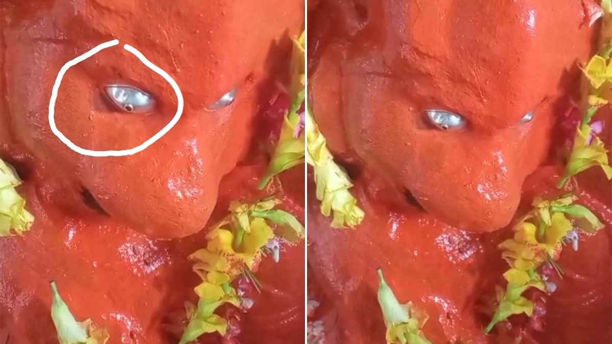 हनुमान जी की मूर्ति से निकलने लगे आंसू 