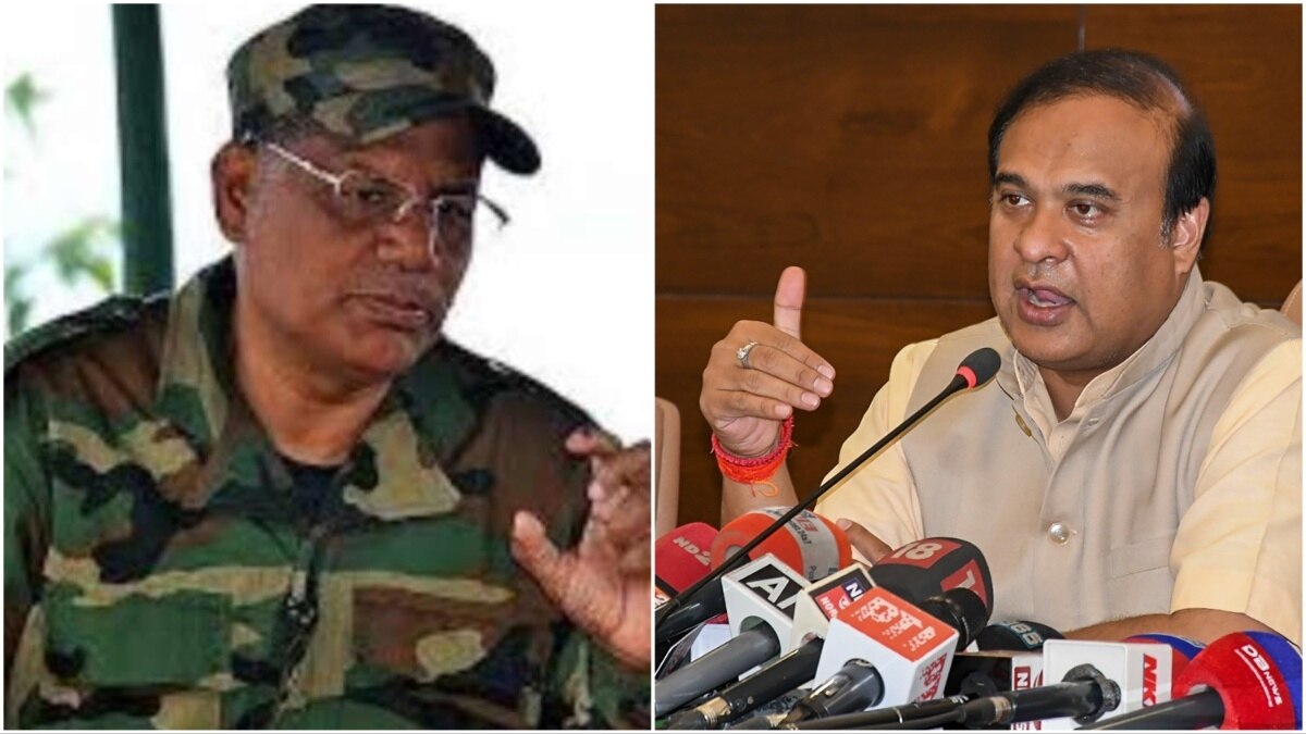 ULFA-I कमांडर परेश बरुआ और सीएम हिमंता बिस्वा सरमा 