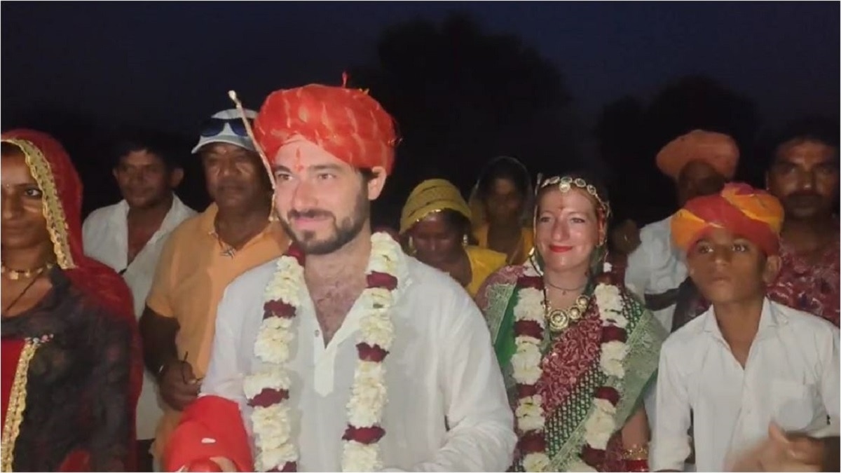स्पेनिश कपल ने जैसलमेर में की शादी.