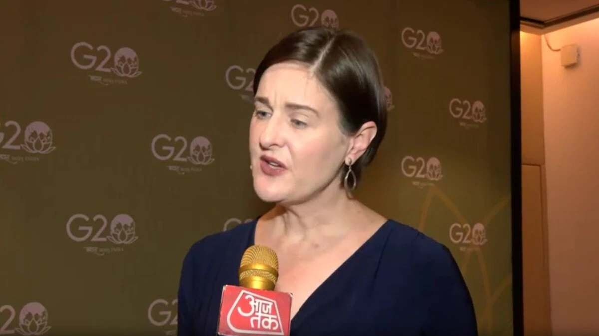 अमेरिकी विदेश विभाग की प्रवक्ता मार्गरेट मैक्लाउड (फोटो: स्क्रीनशॉट)