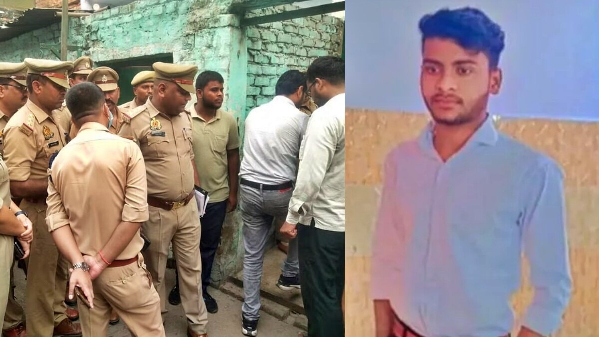 कानपुर: घटनास्थल पर जांच करती पुलिस और मृतक की फाइल फोटो