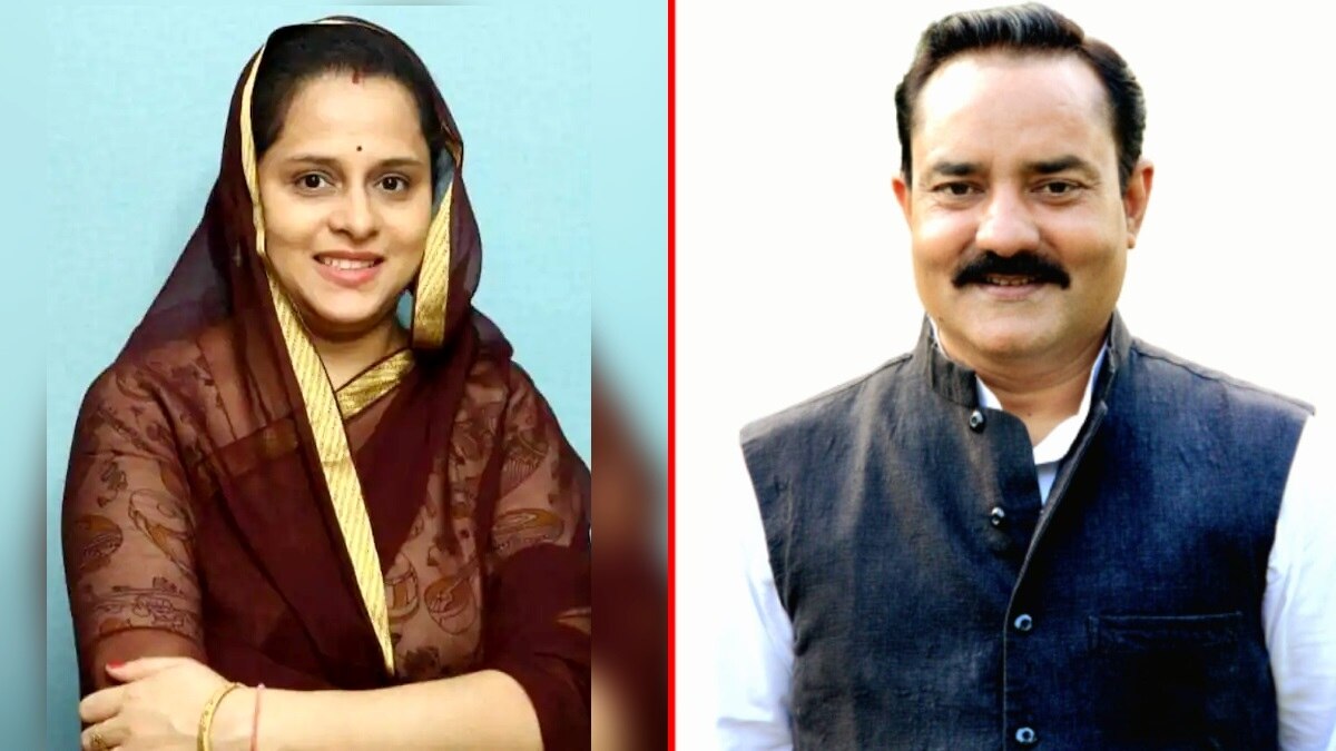 BJP प्रत्याशी प्रियंका मीना और हीरेंद्र सिंह बेटी. (फाइल फोटो)