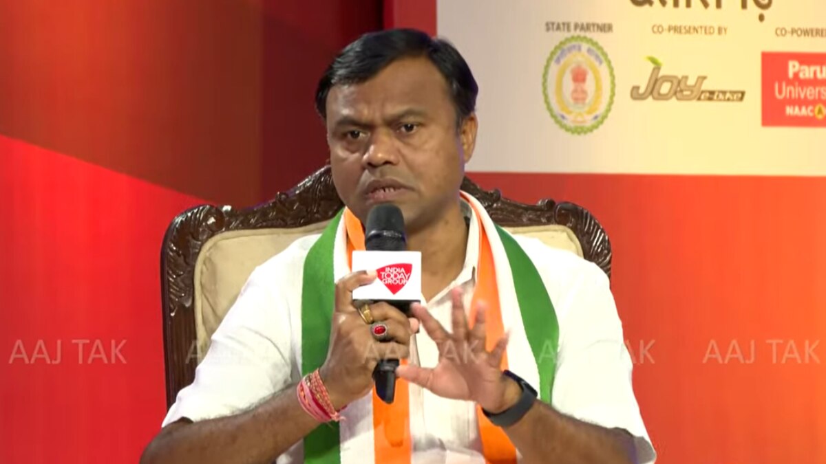 पंचायत आजतक छत्तीसगढ़ में कांग्रेस के प्रदेश अध्यक्ष दीपक बैज.