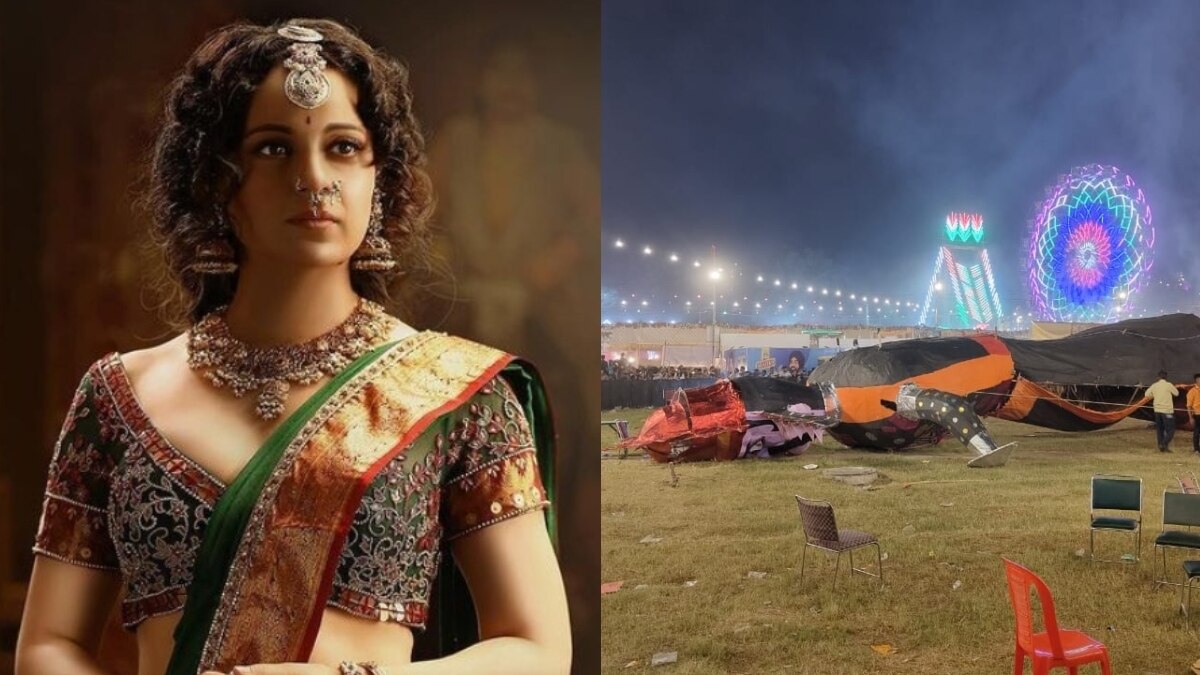 लाल किला मैदान में गिरा रावण का पुतला, कंगना रनौत को करना है दहन