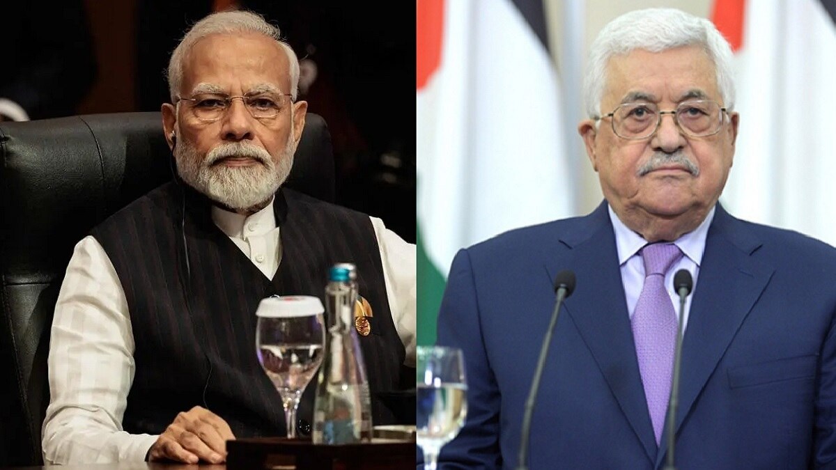 फोटो- भारत के प्रधानमंत्री नरेंद्र मोदी और फिलिस्तीन के राष्ट्रपति महमूद अब्बास