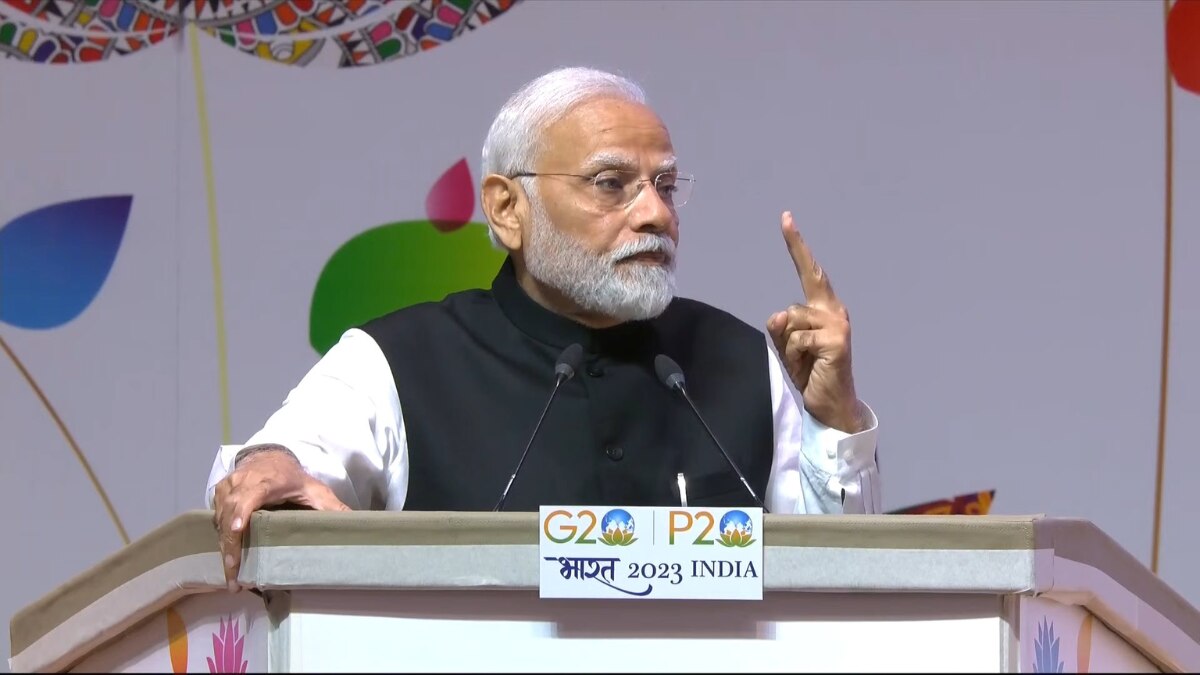 G20 संसदीय अध्यक्षों के शिखर सम्मेलन को संबोधित करते हुए पीएम मोदी