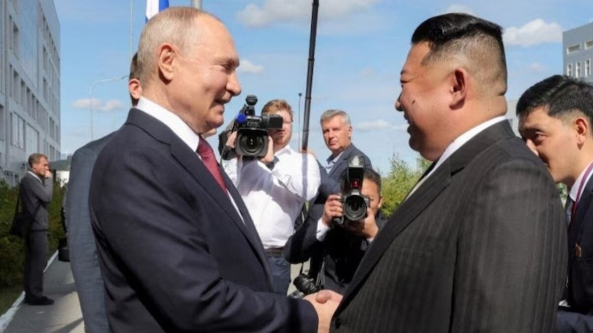 बीते दिनों हुई थी रूसी राष्ट्रपति पुतिन और किम जोंग उन की मुलाकात (फाइल फोटो)