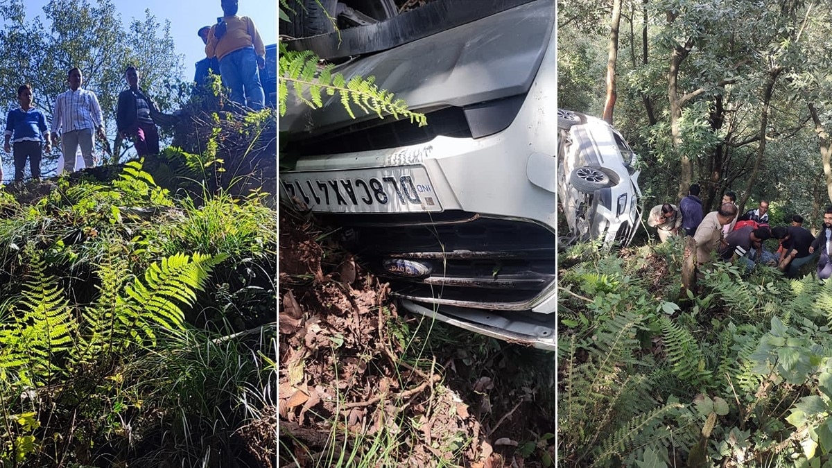 गहरी खाई में गिरी दिल्ली के पर्यटक की कार