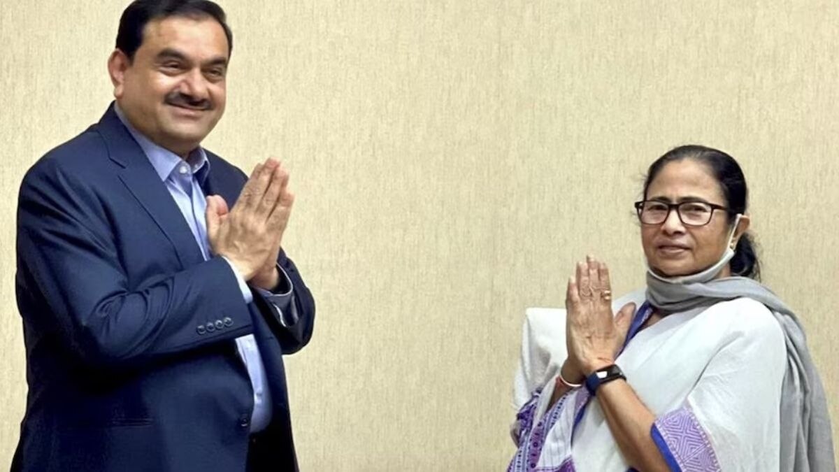 गौतम अडानी और ममता बनर्जी (फाइल फोटो)