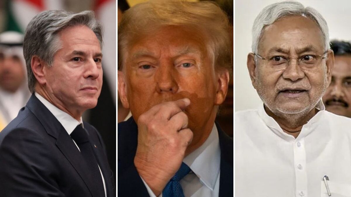 एंटनी ब्लिंक, डोनाल्ड ट्रम्प और नीतीश कुमार. (फाइल फोटो)