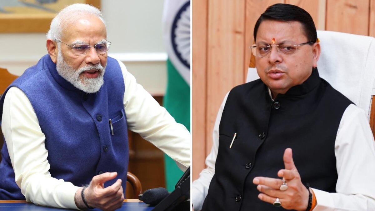 पीएम मोदी और सीएम धामी 