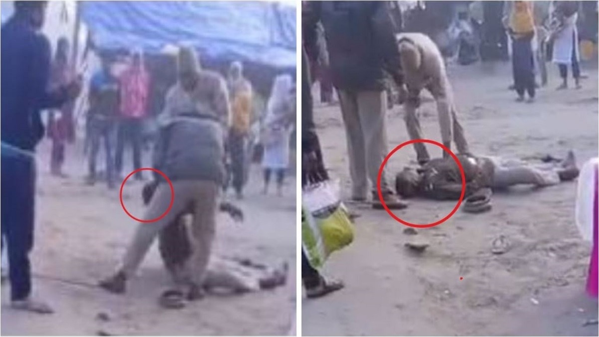 सोशल मीडिया पर दारोगा की पिटाई का वीडियो वायरल.