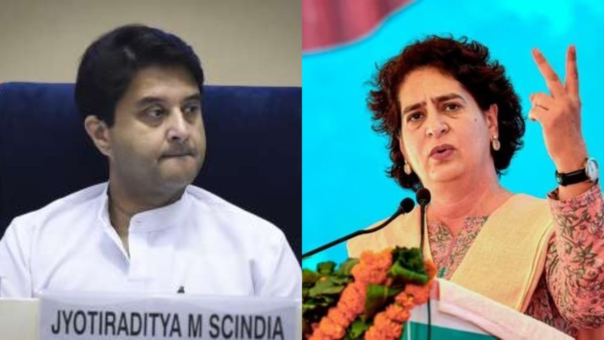 ज्योतिरादित्य सिंधिया और प्रियंका गांधी (फाइल फोटो)