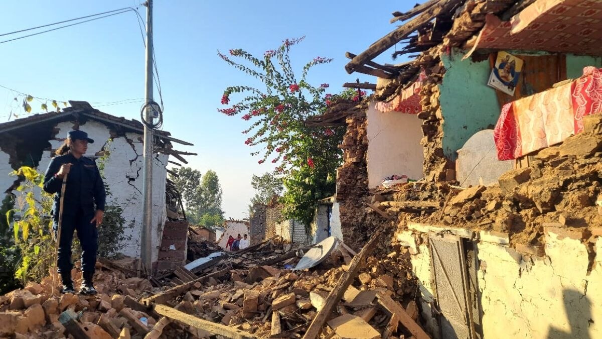 नेपाल में भूकंप के बाद मची तबाही.