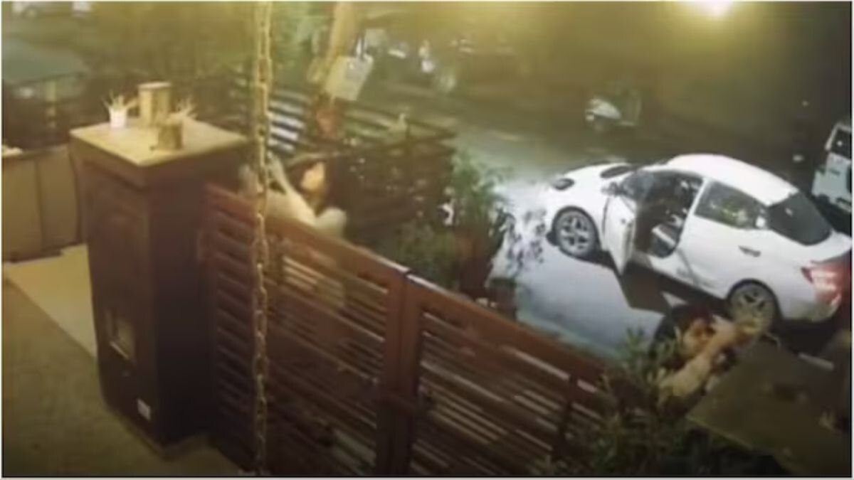 सुनसान सड़क पर आधी रात को कार से उतरी महिलाएं, किया ये गलत काम- VIDEO