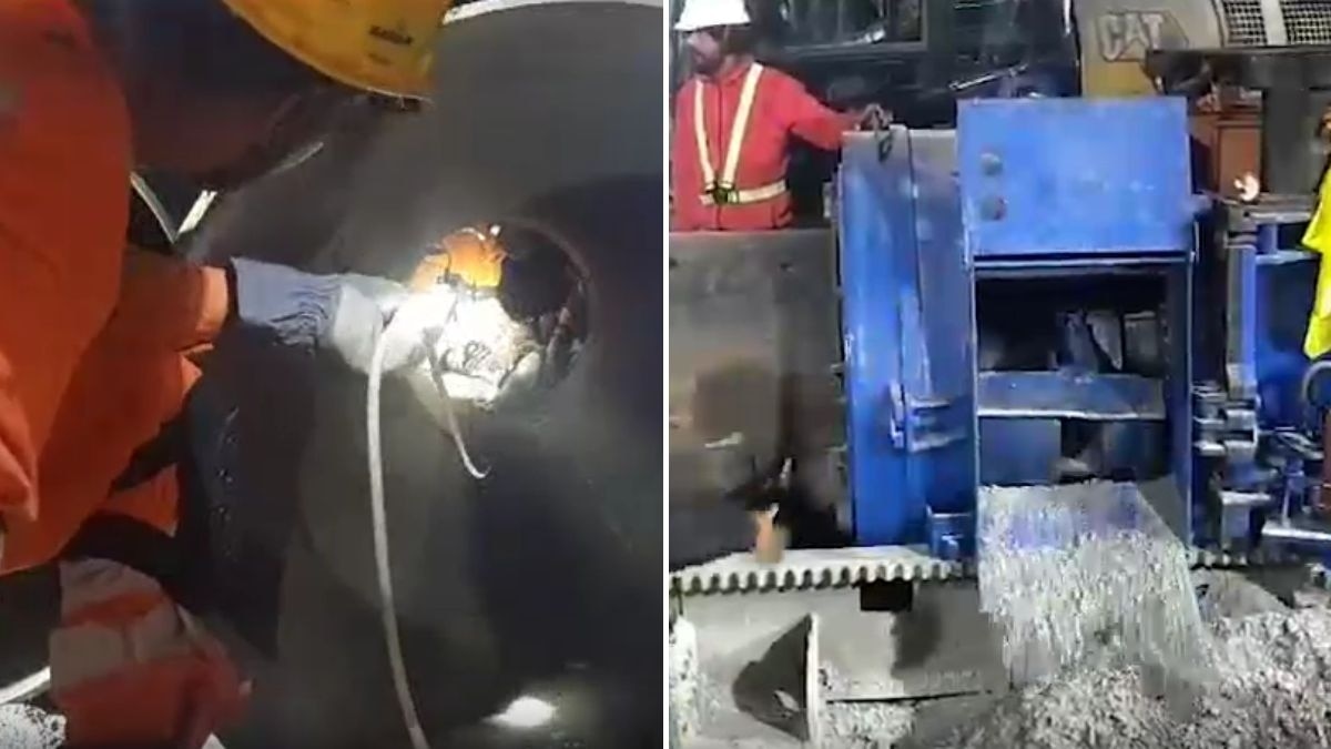 पाइप के रास्ते कैसे निकलेंगे 40 मजदूर? फोटोज से समझें, मलबा हटा रही अमेरिकी मशीन का Video भी आया