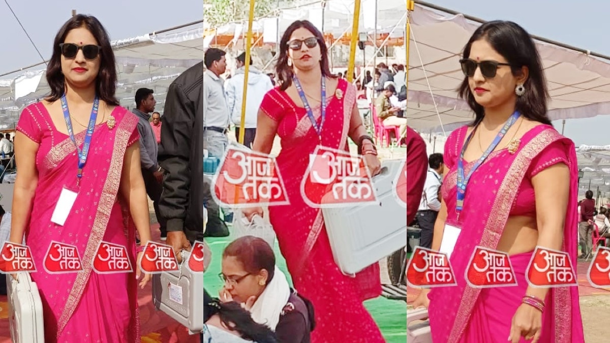 पोलिंग ऑफिसर विराज नीमा. (फोटो:aajtak)