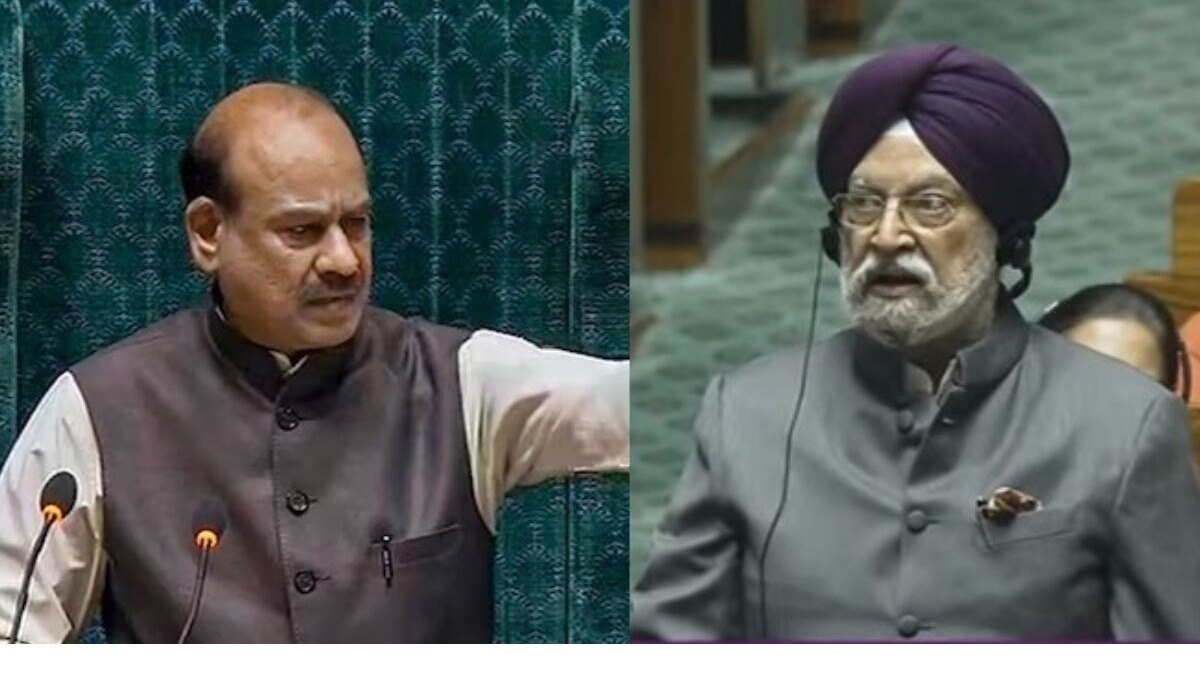 लोकसभा में स्पीकर ओम बिड़ला और केंद्रीय मंत्री हरदीप सिंह पुरी के बीच भाषा को लेकर हल्की नोकझोंक हुई.