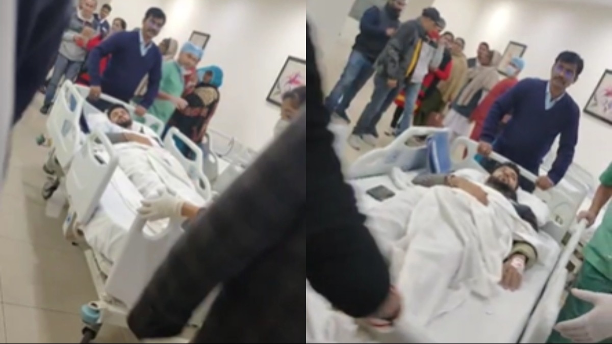 अस्पताल में भर्ती घायल.