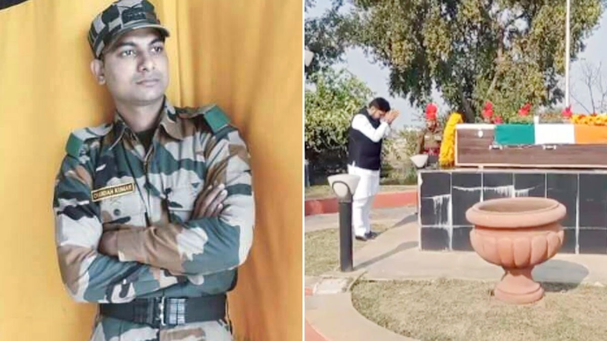 शहीद चंदन कुमार का पार्थिव शरीर गांव पहुंचा