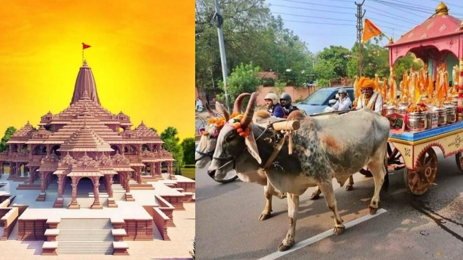 राजस्थान से 600 KG देसी घी बैलगाड़ी से पहुंचा अयोध्या, रामलला की प्राण प्रतिष्ठा और अखंड ज्योति में होगा इस्तेमाल - 600 KG desi ghee from Rajasthan reached Ayodhya ...