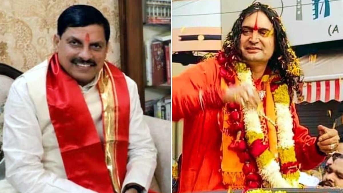 मध्यप्रदेश के मुख्यमंत्री मोहन यादव और राजस्थान के बीजेपी विधायक बालमुकुंद आचार्य