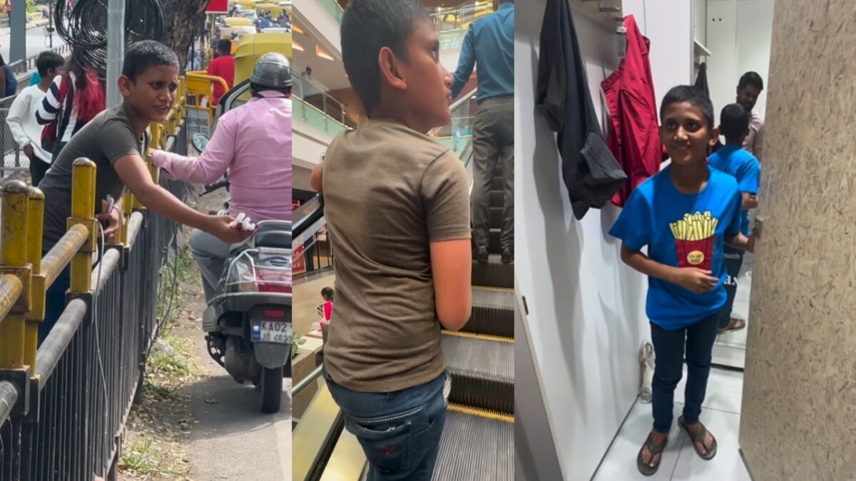 शख्स ने पेन बेच रहे बच्चे को कपड़े दिलवाए (तस्वीर- इंस्टाग्राम)