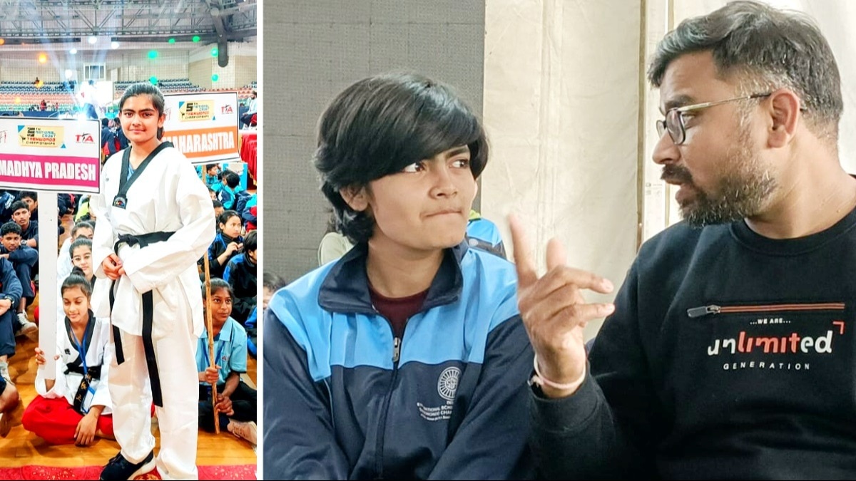 नेशनल ताइक्वांडो प्रतियोगिता दिव्यांग कनिष्का ने लिया भाग. (फोटो:aajtak)