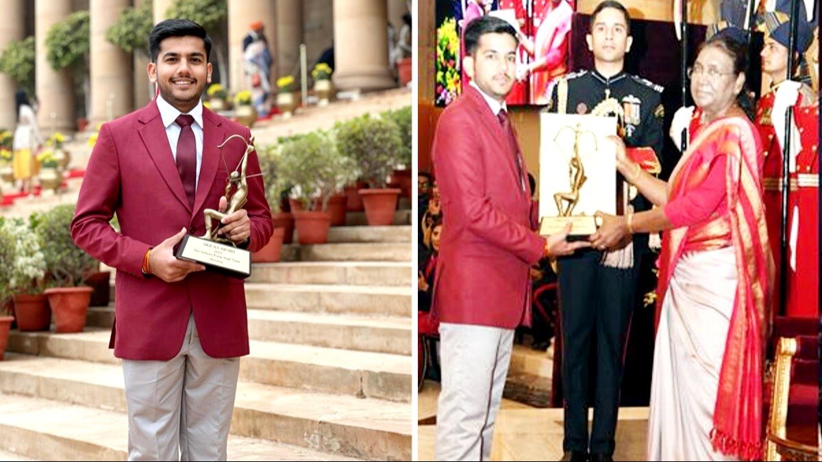 ऐश्वर्य प्रताप सिंह ने राष्ट्रपति द्रौपदी मुर्मू ने किया सम्मानित.