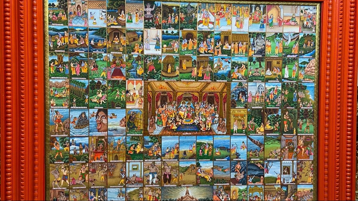 कलाकार ने तैयार की राम से जुड़ीं 108 तस्वीरों की पेंटिंग