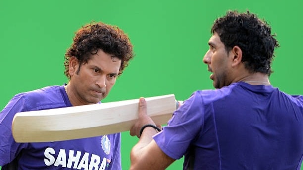 Sachin Tendulkar and Yuvraj Singh (@Getty Images)
