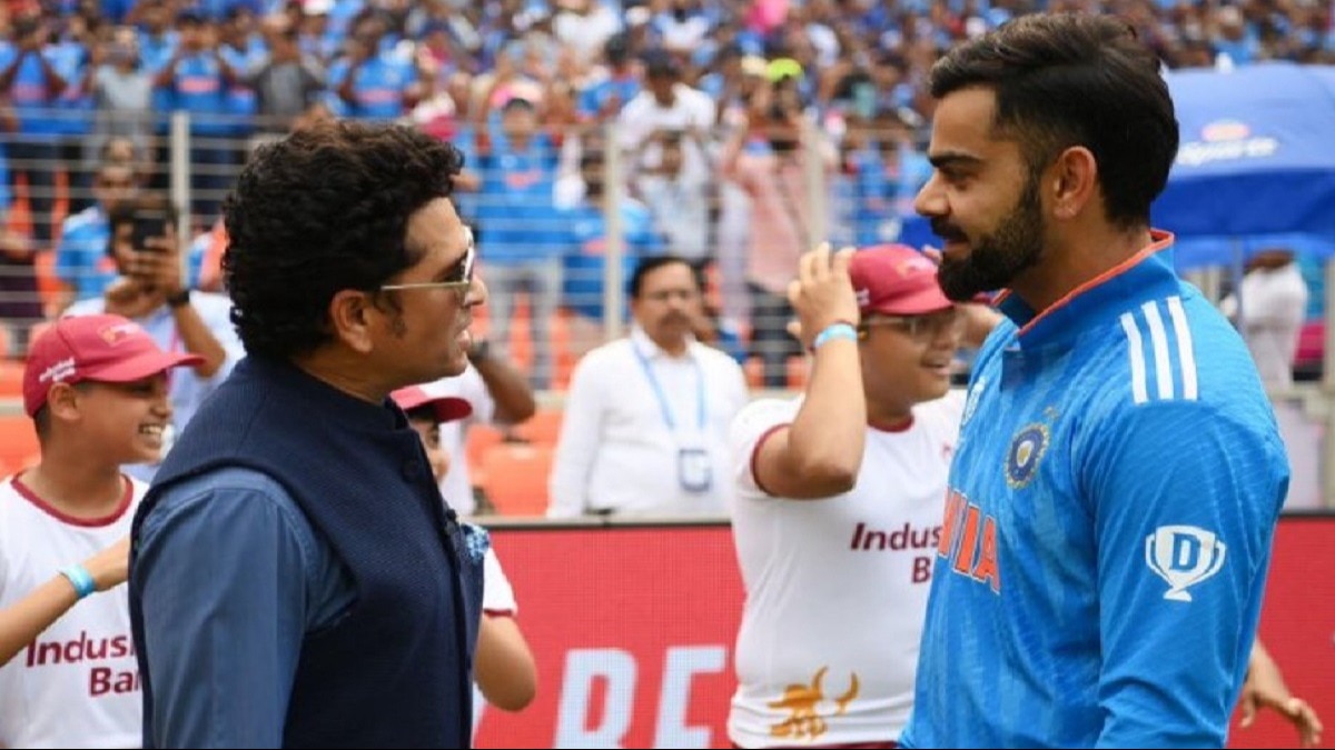 सचिन तेंदुलकर और विराट कोहली.