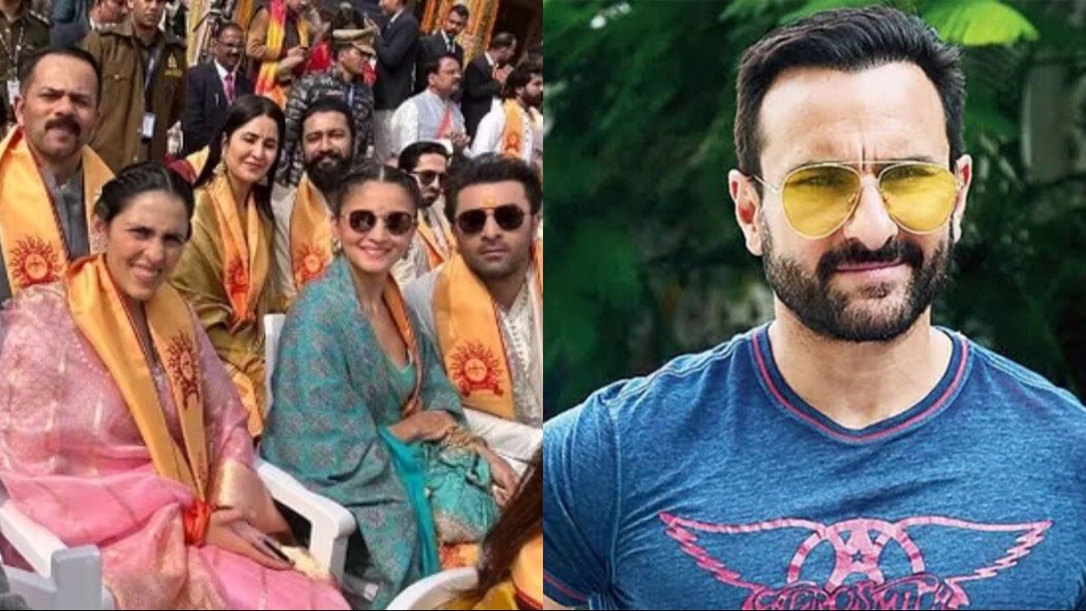 राम मंदिर प्राण प्रतिष्ठा समारोह के दौरान बॉलीवुड सेलेब्स, सैफ अली खान