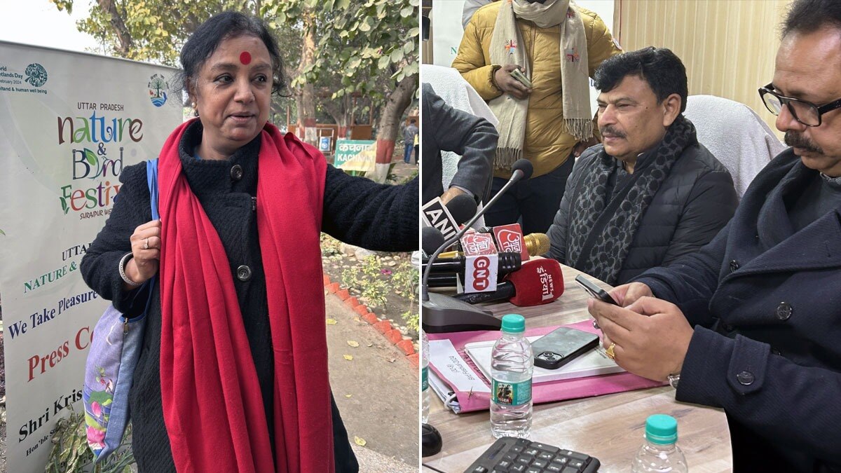 महिला ने मंत्री के सामने किया प्लास्टिक की बोतल का विरोध