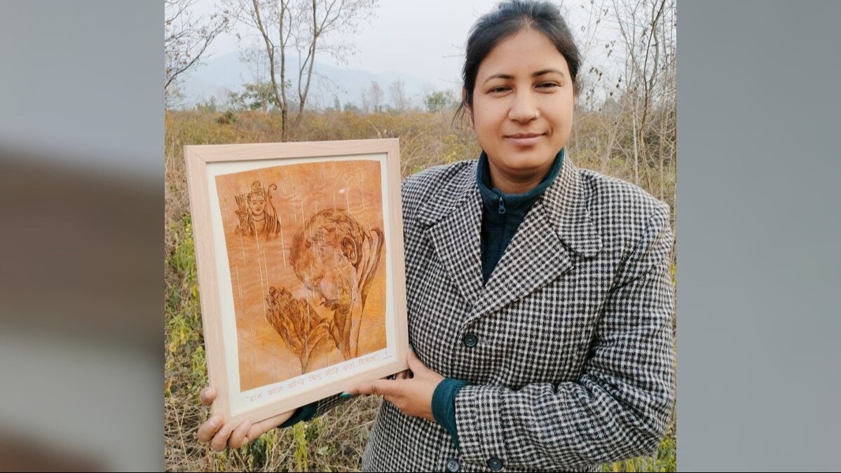 अनुप्रिया रावत ने तैयार की अनूठी पेंटिंग.