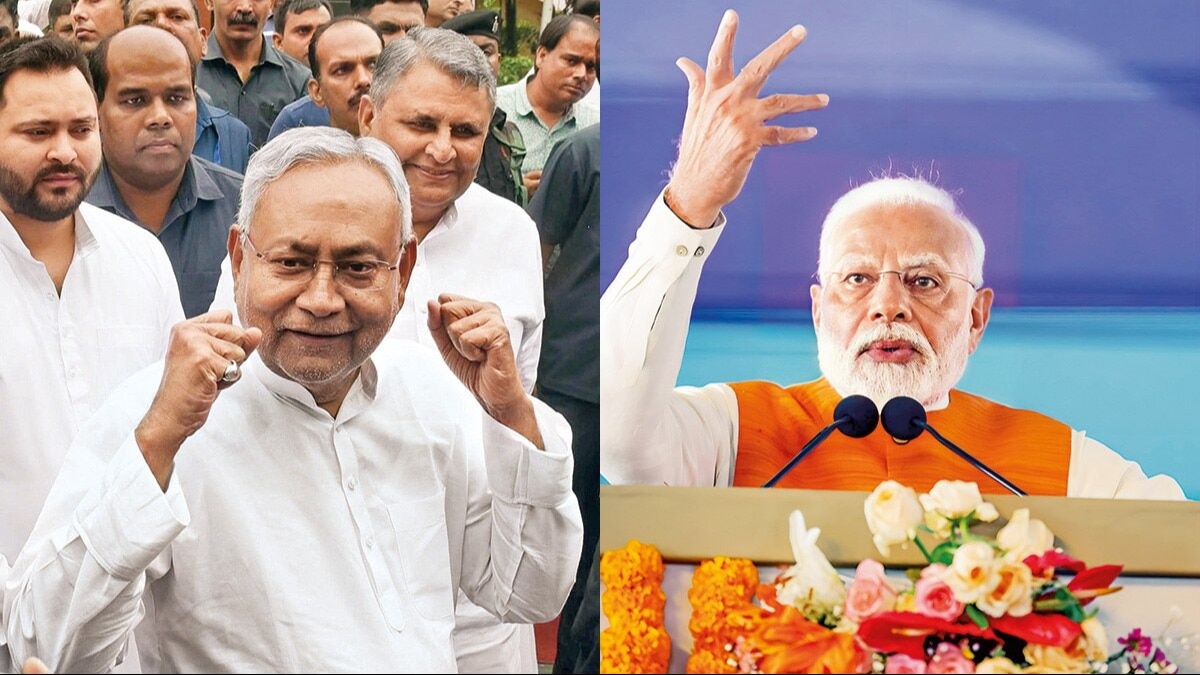 Bihar chief minister Nitish Kumar (left) and Prime Minister Narendra Modi