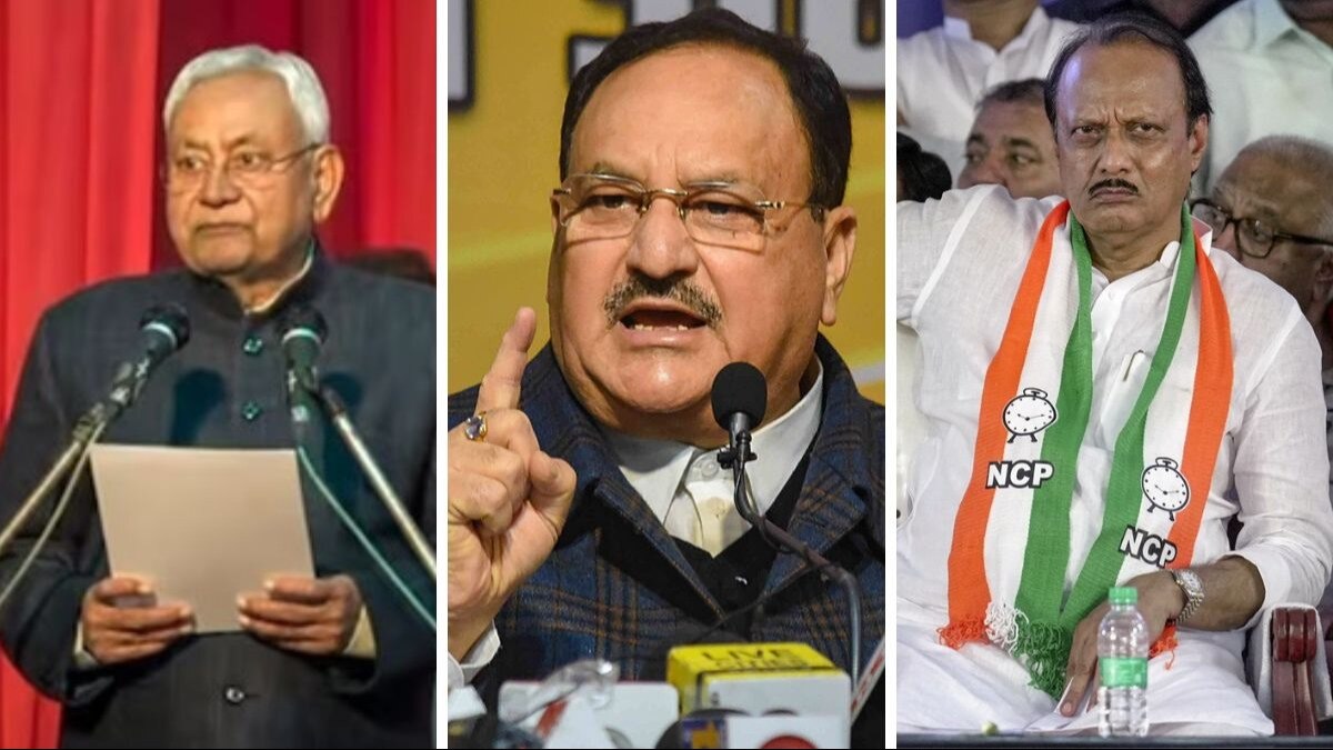 नीतीश कुमार, जेपी नड्डा और अजित पवार