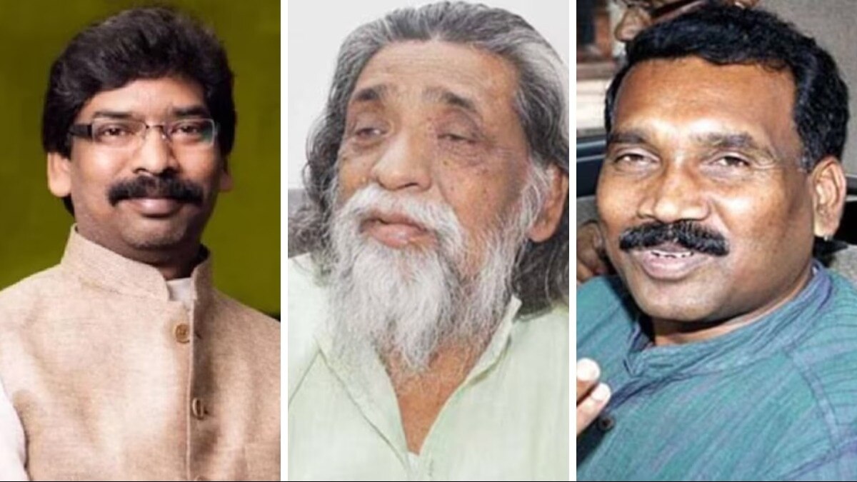 हेमंत सोरेन, शिबू सोरेन और मधु कोड़ा (फाइल फोटो)