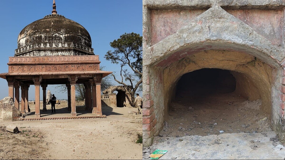 विवादित स्थल पर पुलिस बल तैनात.