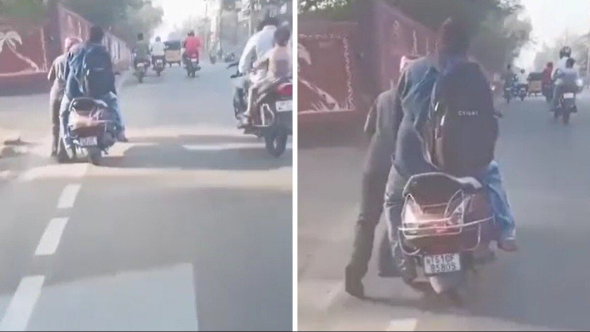Hyderabad: पेट्रोल खत्म होने पर बाइक से नहीं उतरा कस्टमर, धक्का लगाते रैपिडो चालक का Video वायरल